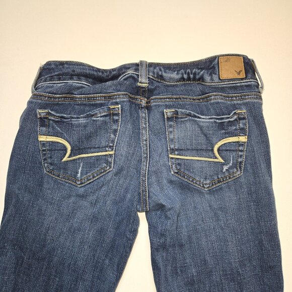 American Eagle Artist Jeans 4 L 29 X 34 Medium Wash 7952 Boot Cut Womens Stretch - Picture 9 of 11